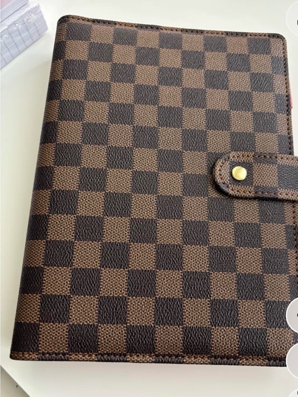 New Brown Checkered Folio Organizer #journal # planner # notebook